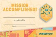 Award Certificate " Mission Accomplish " PD137-9533