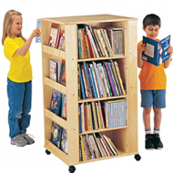 Large Four Side Mobile Book Display Tower. 17PMT908-7293