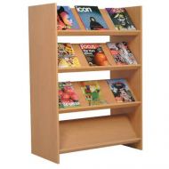 Magazine Rack Custom Design 4 Slop Shelves. 15PMT-MAZ-D001