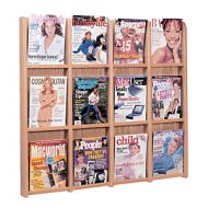 Wooden Mallet Oak Acrylic Wall Mount Magazine Rack